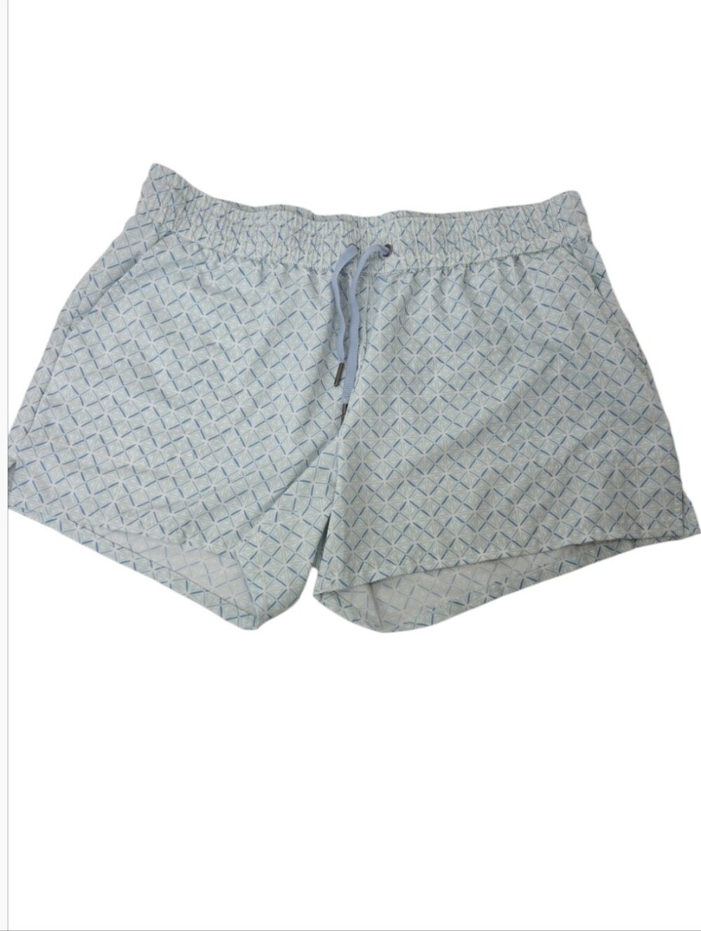 Southern Tide Women's Coastal Aqua Geo Print Shorts Size L
